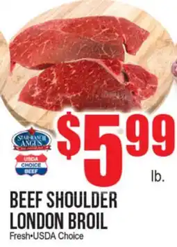 Extra Supermarket BEEF SHOULDER LONDON BROIL offer