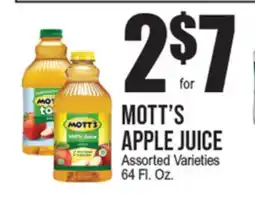 Extra Supermarket MOTT'S APPLE JUICE offer