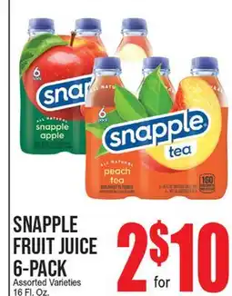 Extra Supermarket SNAPPLE FRUIT JUICE offer