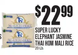 Extra Supermarket SUPER LUCKY ELEPHANT JASMINE THAI HOM MALI RICE offer