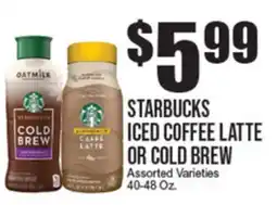 Extra Supermarket STARBUCKS ICED COFFEE LATTE OR COLD BREW offer