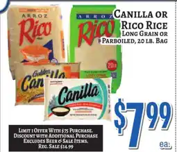 Trade Fair Supermarket CANILLA OR RICO RICE offer