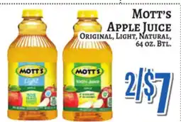 Trade Fair Supermarket Mott's APPLE JUICE offer