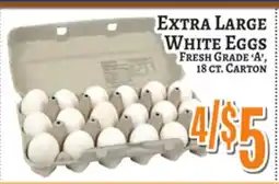 Trade Fair Supermarket EXTRA LARGE WHITE EGGS offer