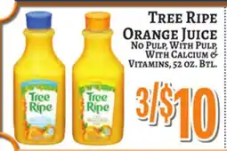 Trade Fair Supermarket TREE RIPE ORANGE JUICE offer
