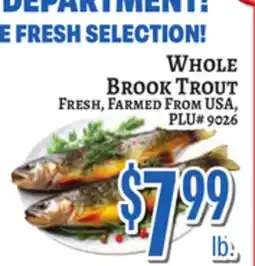 Trade Fair Supermarket WHOLE BROOK TROUT offer