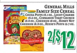 Trade Fair Supermarket GENERAL MILLS FAMILY SIZE CEREAL offer