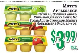 Trade Fair Supermarket MOTT'S APPLESAUCE offer