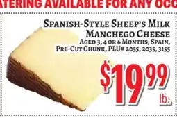 Trade Fair Supermarket SPANISH-STYLE SHEEP'S MILK MANCHEGO CHEESE offer