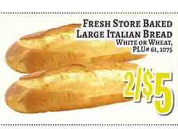 Trade Fair Supermarket FRESH STORE BAKED LARGE ITALIAN BREAD offer