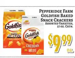 Trade Fair Supermarket PEPPERIDGE FARM GOLDFISH BAKED SNACK CRACKERS offer