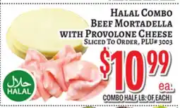 Trade Fair Supermarket HALAL COMBO BEEF MORTADELLA WITH PROVOLONE CHEESE offer