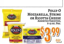 Trade Fair Supermarket POLLY-O MOZZARELLA, STRING OR RICOTTA CHEESE offer