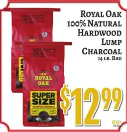Trade Fair Supermarket ROYAL OAK 100% NATURAL HARDWOOD LUMP CHARCOAL offer