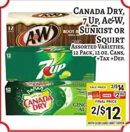 Trade Fair Supermarket CANADA DRY, 7 Up, A&W, SUNKIST OR SQUIRT offer