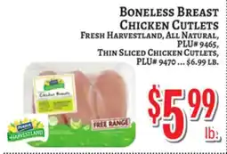 Trade Fair Supermarket BONELESS BREAST CHICKEN CUTLETS offer
