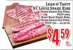 Trade Fair Supermarket LEAN & TASTY ST. LOUIE SPARE RIBS offer
