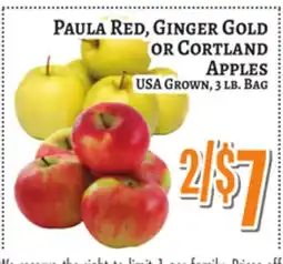 Trade Fair Supermarket PAULA RED, GINGER GOLD OR CORTLAND APPLES offer