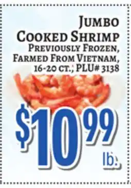 Trade Fair Supermarket JUMBO COOKED SHRIMP offer