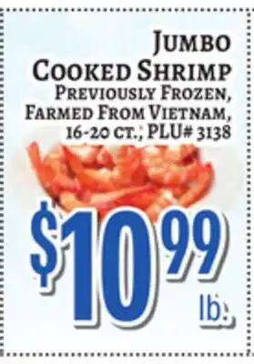 Trade Fair Supermarket JUMBO COOKED SHRIMP offer
