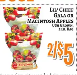 Trade Fair Supermarket LIL' CHIEF GALA OR MACINTOSH APPLES offer