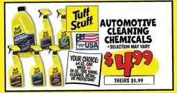 Ollie's Tuff Stuff AUTOMOTIVE CLEANING CHEMICALS offer