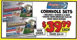 Ollie's SCORE TIME SPORTS CORNHOLE SETS offer