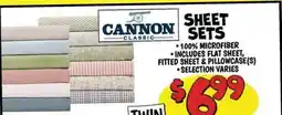 Ollie's CANNON CLASSIC SHEET SETS offer