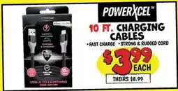 Ollie's POWERXCEL CHARGING CABLES offer