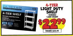 Ollie's 4-TIER LIGHT DUTY SHELF offer
