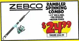 Ollie's ZEBCO Rambler Spinning Combo offer
