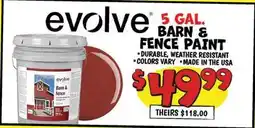 Ollie's evolve 5 GAL. BARN & FENCE PAINT offer