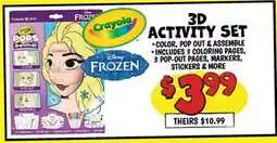 Ollie's Crayola 3D Activity Set offer