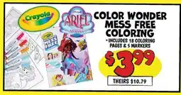 Ollie's CRAYOLA COLOR WONDER MESS FREE COLORING offer