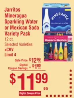 Smart & Final Jarritos Mineragua Sparkling Water or Mexican Soda Variety Pack offer