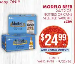 Smart & Final MODELO BEER offer