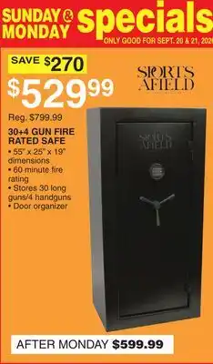 Dunham's Sports 30+4 GUN FIRE SAFE offer