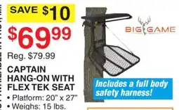 Dunham's Sports CAPTAIN HANG-ON WITH FLEX TEK SEAT offer
