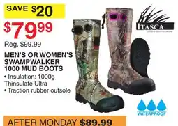 Dunham's Sports MEN'S OR WOMEN'S SWAMPWALKER 1000 MUD BOOTS offer