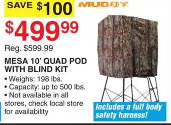 Dunham's Sports MESA 10' QUAD POD WITH BLIND KIT offer