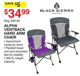 Dunham's Sports ALPHA VENTBACK HARD ARM CHAIR offer
