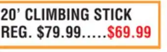 Dunham's Sports 20' CLIMBING STICK offer