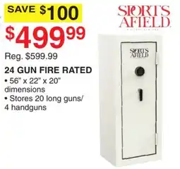 Dunham's Sports SPORTS AFIELD 24 GUN FIRE RATED offer