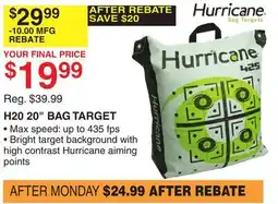 Dunham's Sports H20 20 BAG TARGET offer