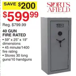 Dunham's Sports 40 GUN FIRE RATED offer