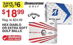 Dunham's Sports HEX DIABLO OR EXTRA SOFT GOLF BALLS offer
