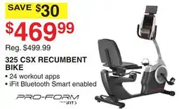 Dunham's Sports 325 CSX RECUMBENT BIKE offer