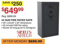 Dunham's Sports 54 GUN FIRE RATED SAFE offer