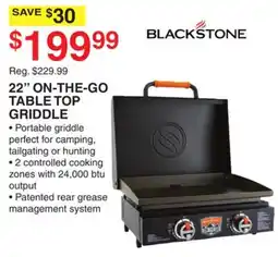 Dunham's Sports 22 ON-THE-GO TABLE TOP GRIDDLE offer