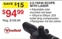 Dunham's Sports 2.5-10X40 SCOPE WITH LASER offer